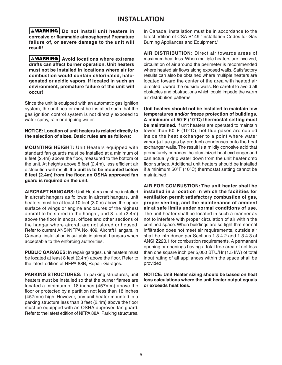 Installation | Sterling TF User Manual | Page 5 / 32