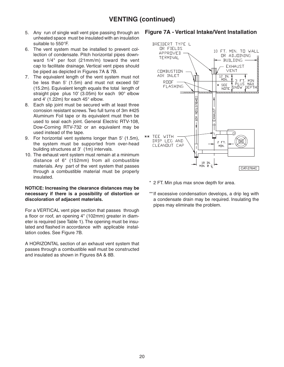Venting (continued) | Sterling SC User Manual | Page 20 / 36