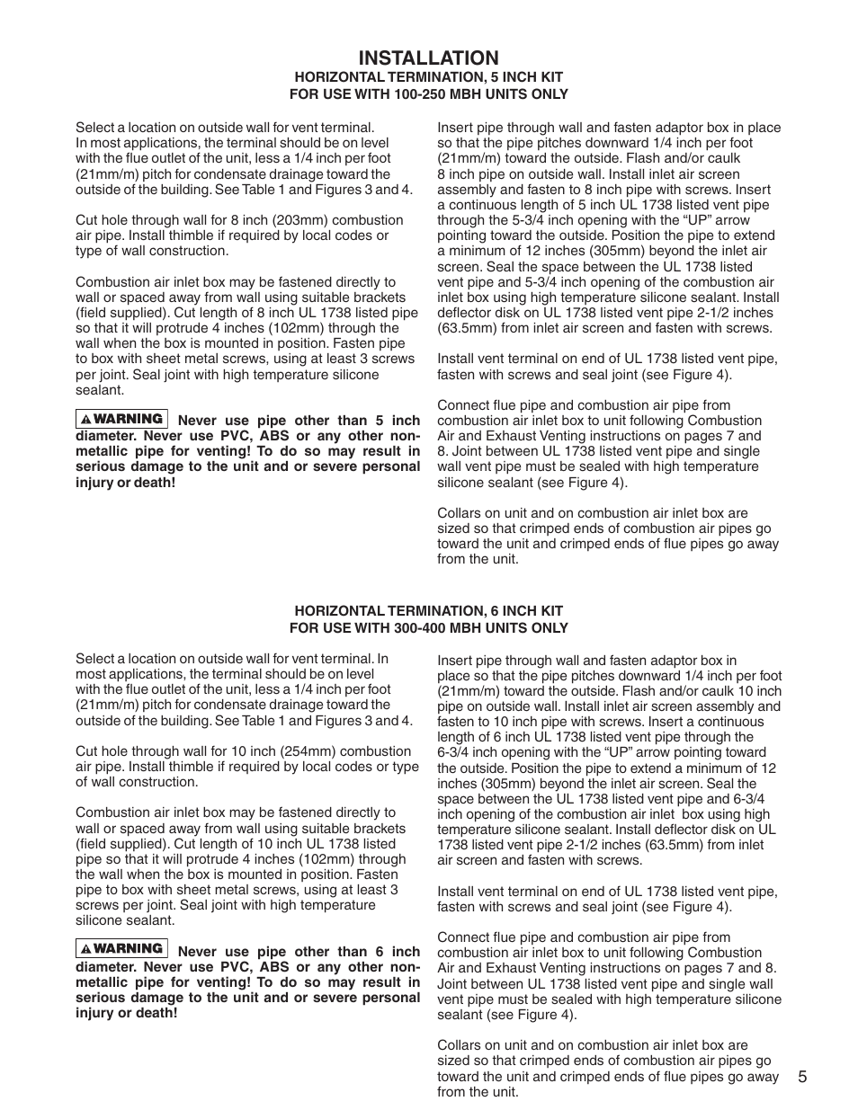 Installation | Sterling SF User Manual | Page 5 / 8