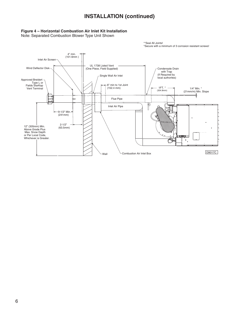 Installation (continued) | Sterling SF User Manual | Page 6 / 8