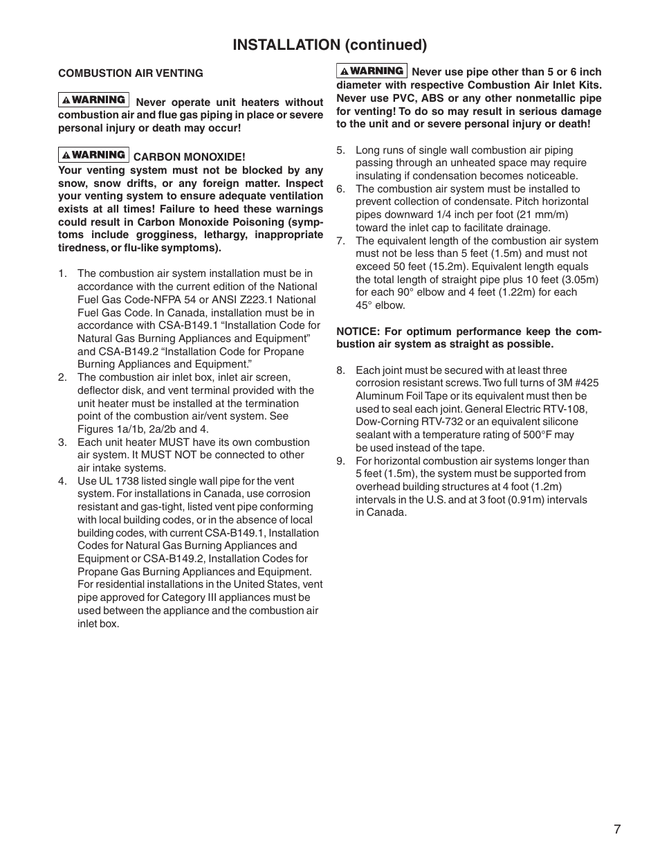 Installation (continued) | Sterling SF User Manual | Page 7 / 8