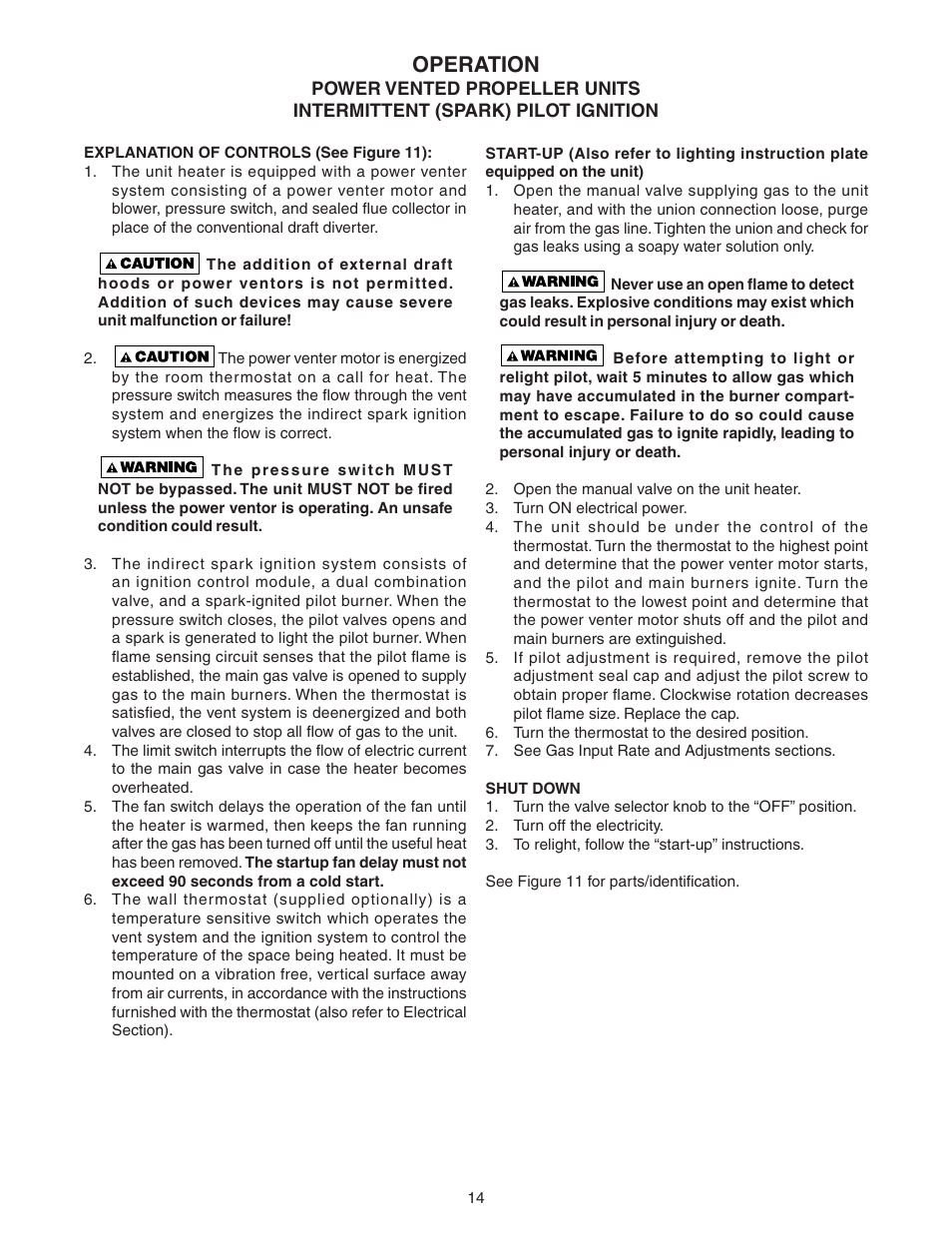 Operation | Sterling QVEF User Manual | Page 14 / 28