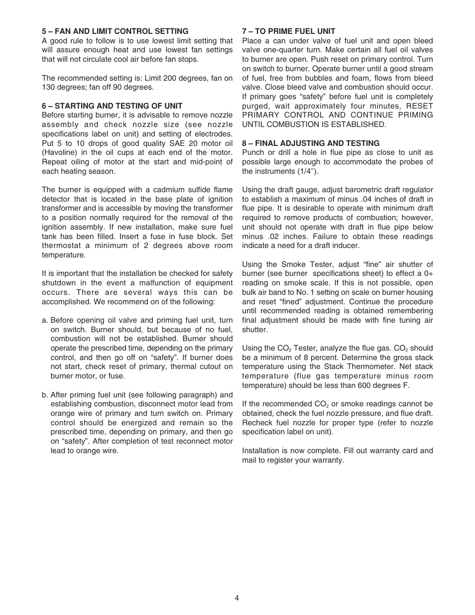 Sterling QVOF User Manual | Page 4 / 8