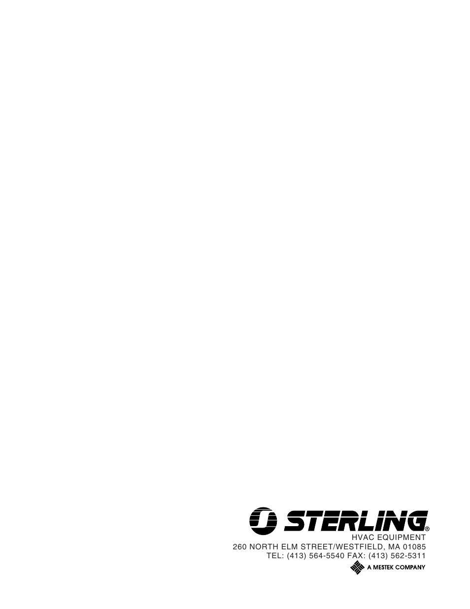 Sterling QVOF User Manual | Page 8 / 8
