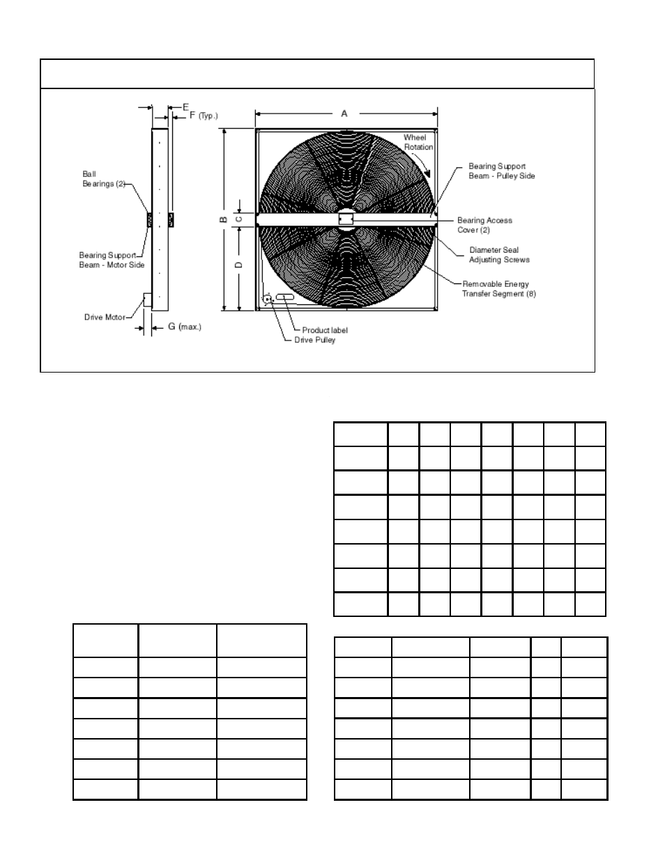 Specifications, Dimensions, Series 36 thru series 86 | Sterling ERMS User Manual | Page 14 / 28