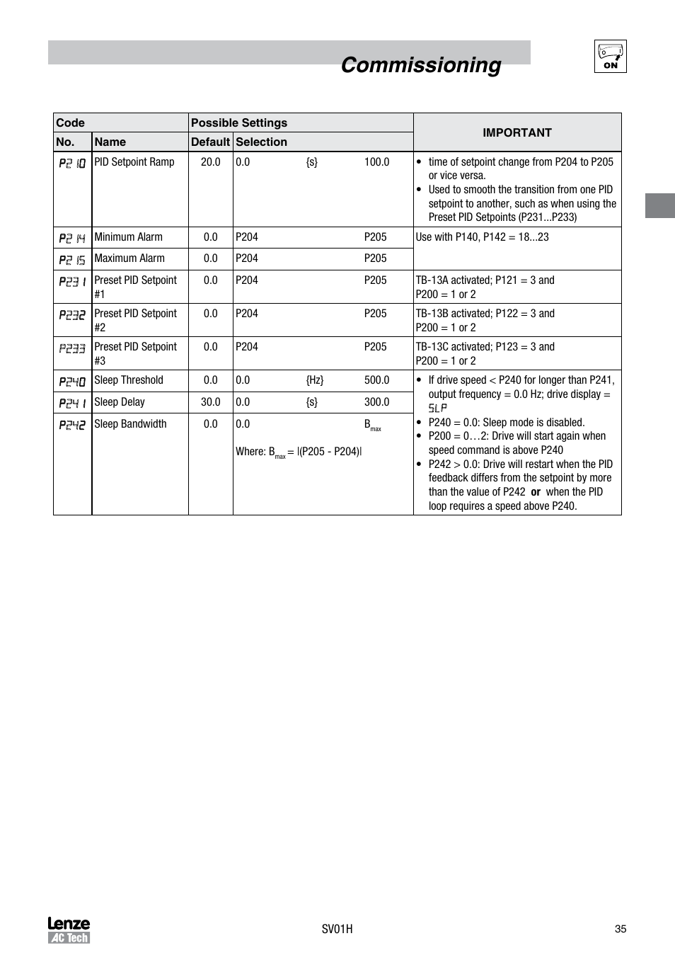 Commissioning | Sterling RT User Manual | Page 36 / 50