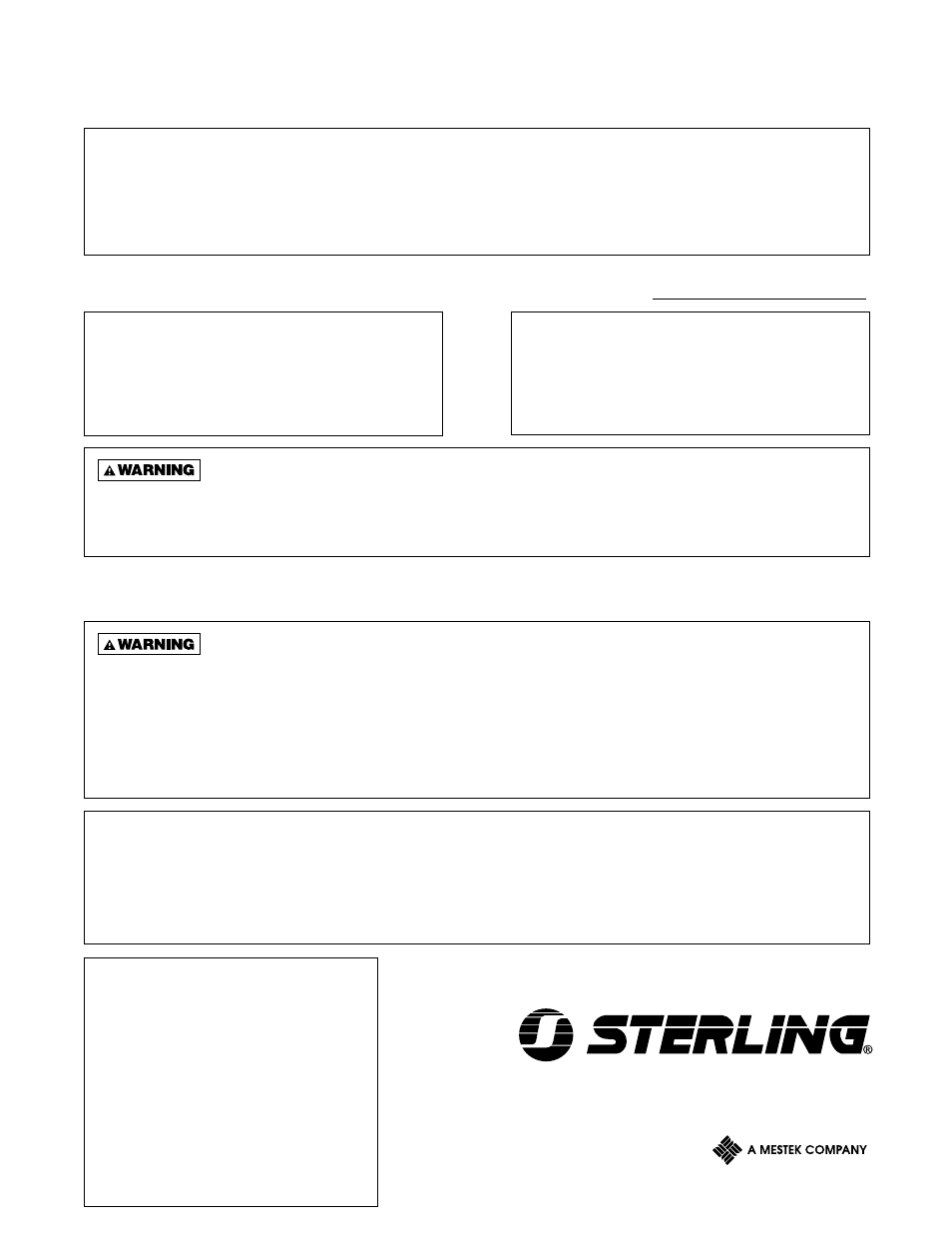 Sterling ME User Manual | 36 pages