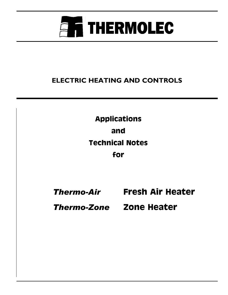 Applications & technical notes thermo-air & zone | Thermolec Application &Technical Notes User Manual | Page 59 / 73