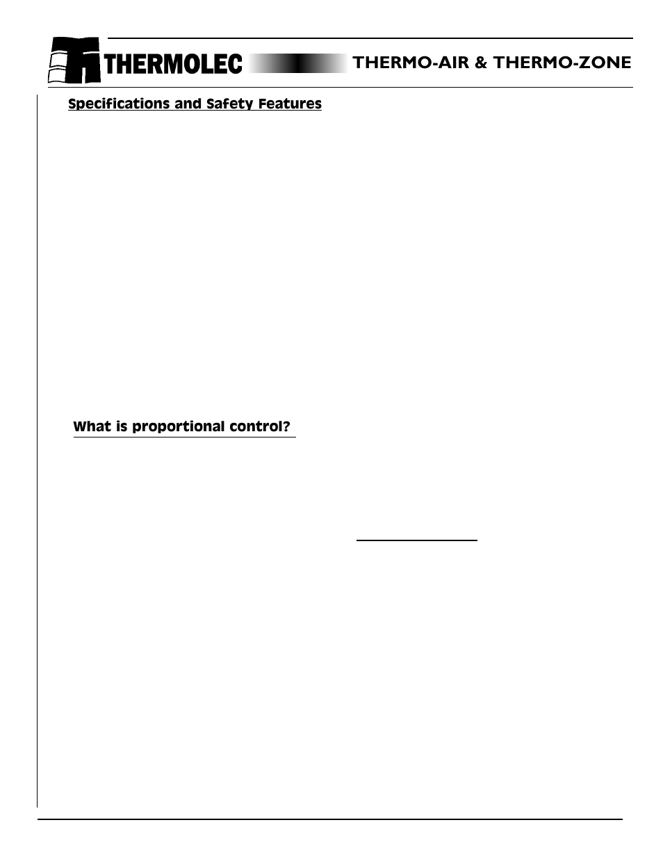 Proportional control, Thermo-air & thermo-zone | Thermolec Application &Technical Notes User Manual | Page 65 / 73