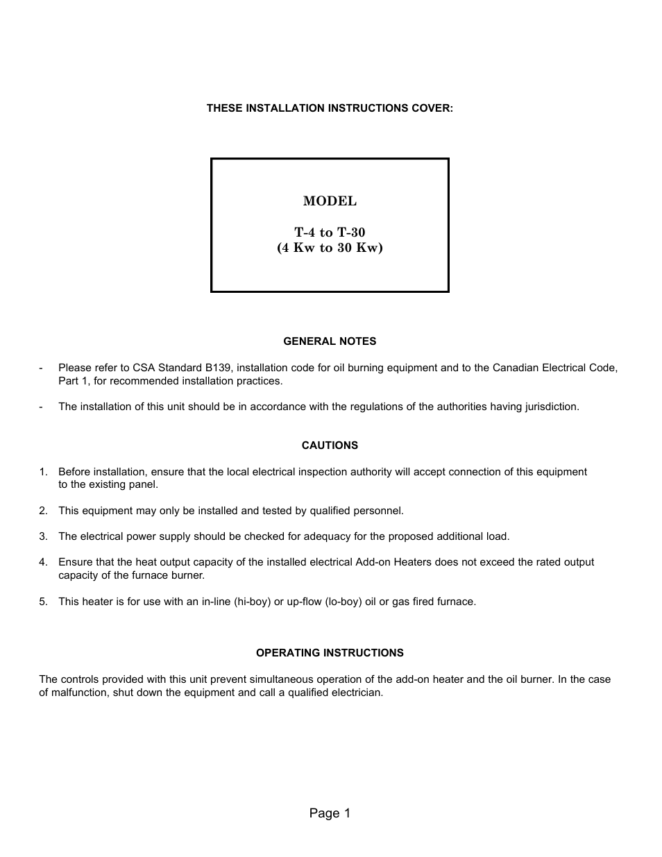 Thermolec Plenum Heater User Manual | Page 2 / 9