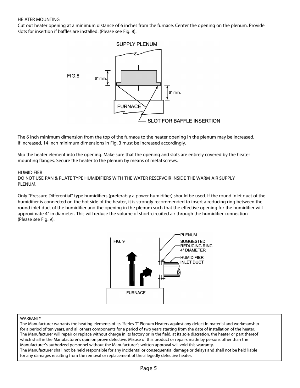 Thermolec Plenum Heater User Manual | Page 6 / 9