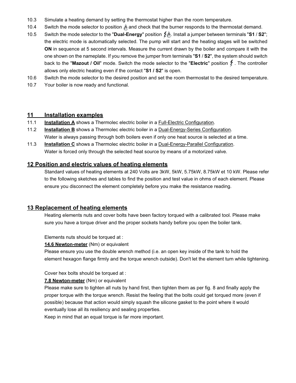 Thermolec Mini Boiler User Manual | Page 10 / 21