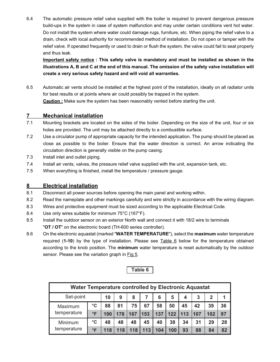 Thermolec Mini Boiler User Manual | Page 7 / 21