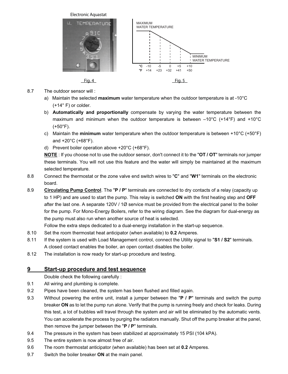 9start-up procedure and test sequence | Thermolec Mini Boiler User Manual | Page 8 / 21