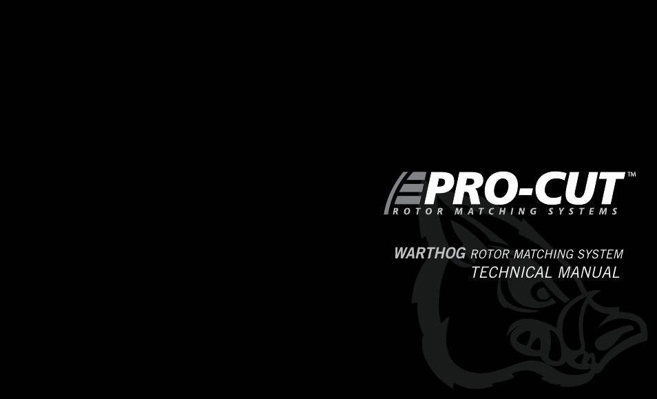 Pro-Cut Warthog User Manual | 88 pages