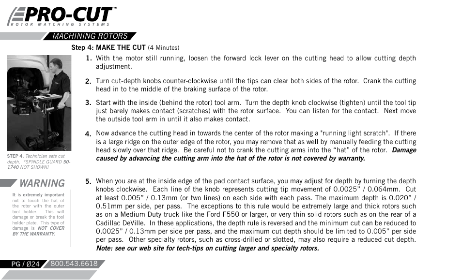 Warning | Pro-Cut Warthog User Manual | Page 24 / 88