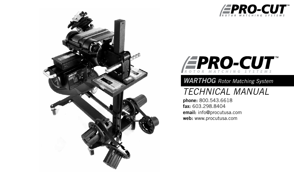 Technical manual | Pro-Cut Warthog User Manual | Page 3 / 88