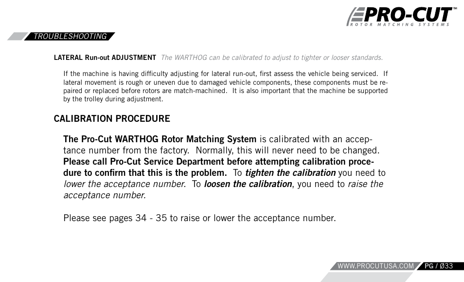 Pro-Cut Warthog User Manual | Page 33 / 88