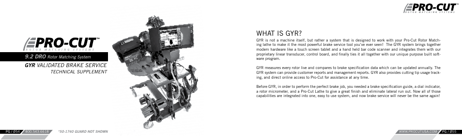 What is gyr, 2 dro, Gyr validated brake service | Pro-Cut PFM 9.2 User Manual | Page 28 / 46