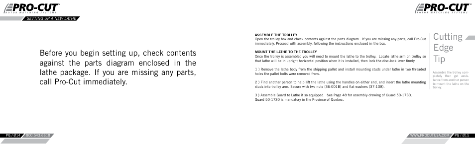 Cutting edge tip | Pro-Cut PFM 9.2 User Manual | Page 8 / 46