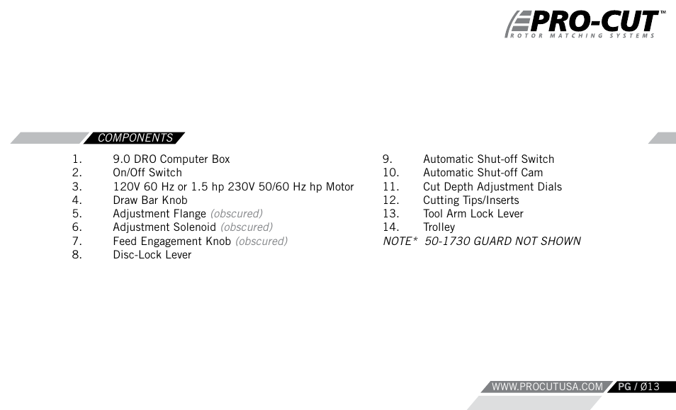 Pro-Cut PFM 9.0 User Manual | Page 13 / 52
