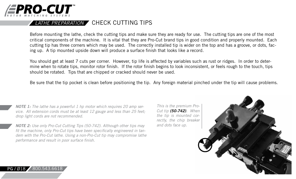 Check cutting tips | Pro-Cut PFM 9.0 User Manual | Page 18 / 52