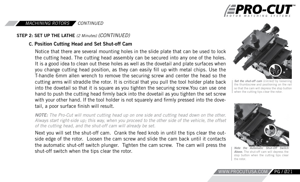 Pro-Cut PFM 9.0 User Manual | Page 21 / 52