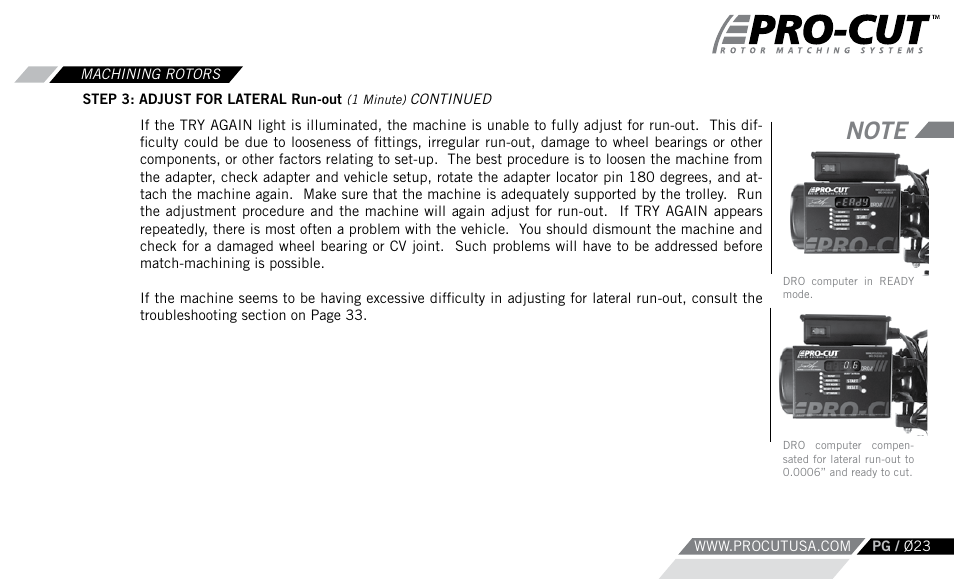 Pro-Cut PFM 9.0 User Manual | Page 23 / 52