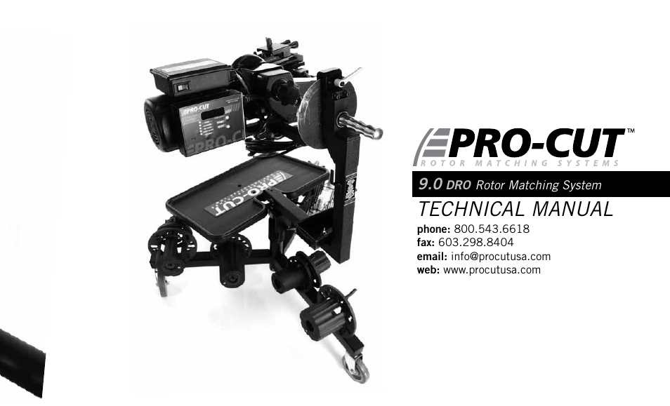 Technical manual | Pro-Cut PFM 9.0 User Manual | Page 3 / 52