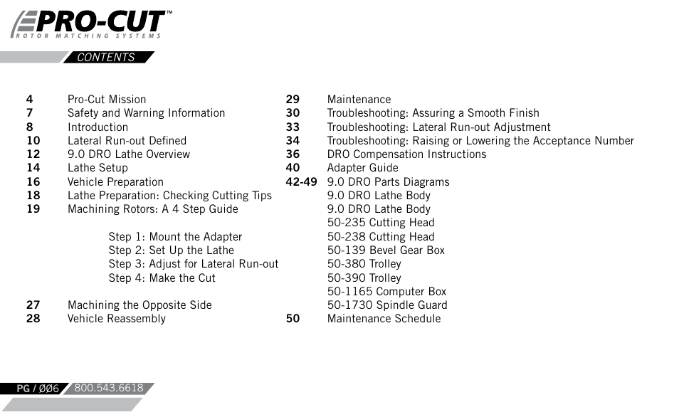 Pro-Cut PFM 9.0 User Manual | Page 6 / 52