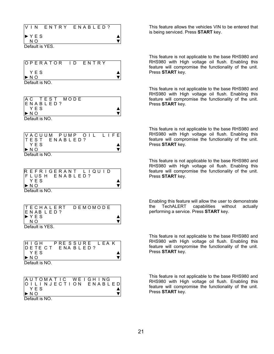 MAHLE RTI RHS980H User Manual | Page 22 / 41