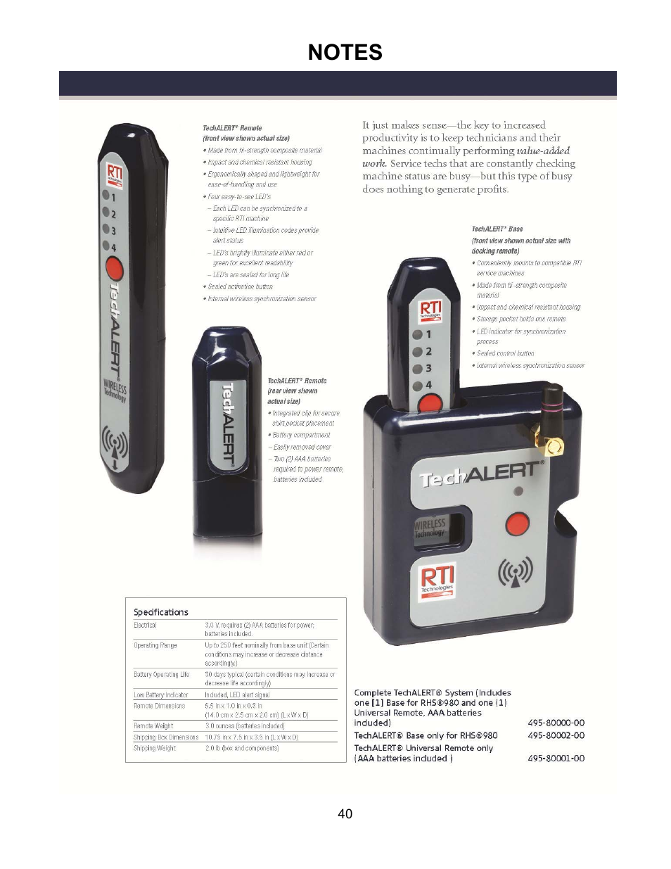 MAHLE RTI RHS980H User Manual | Page 41 / 41