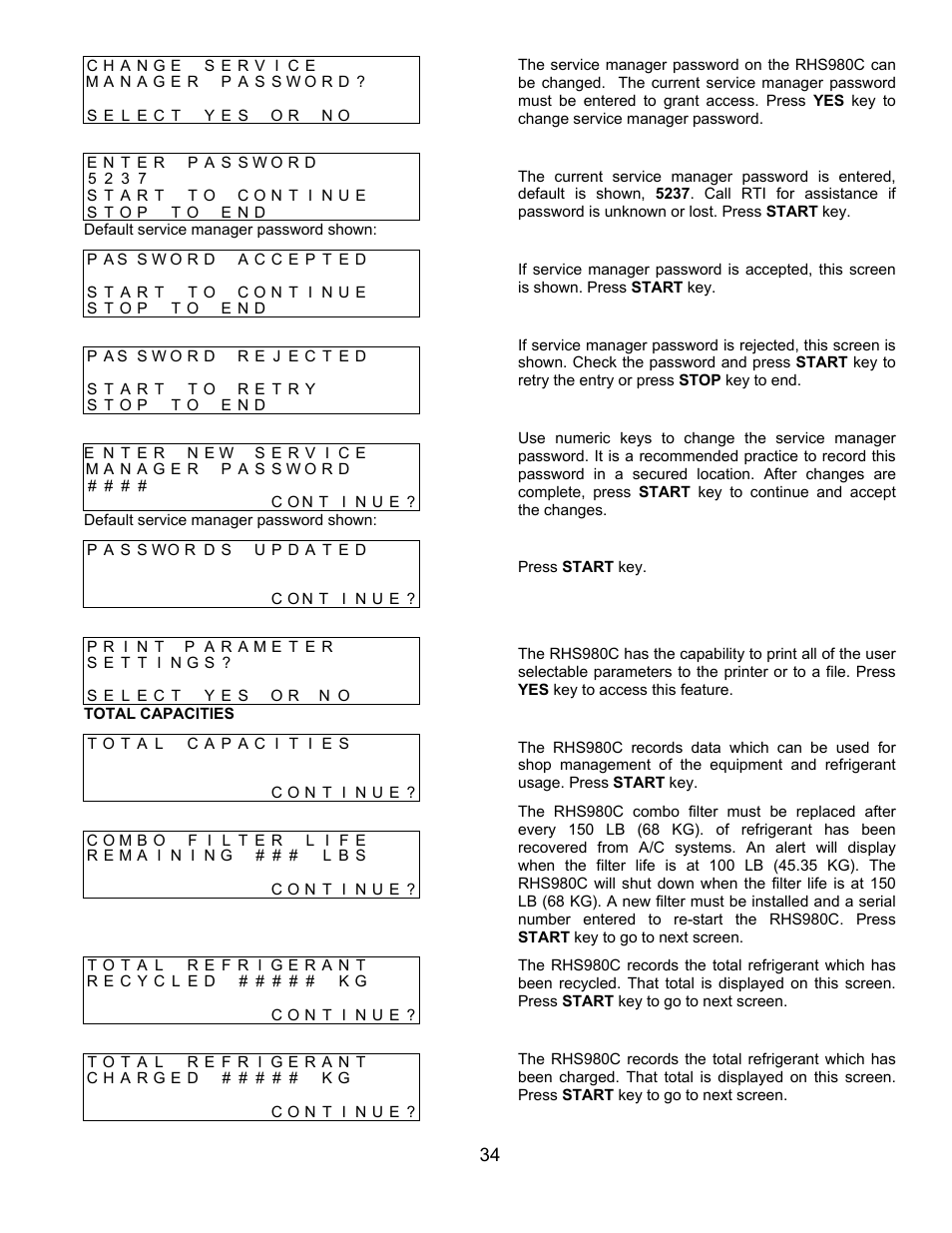 MAHLE RTI RHS980C User Manual | Page 35 / 45
