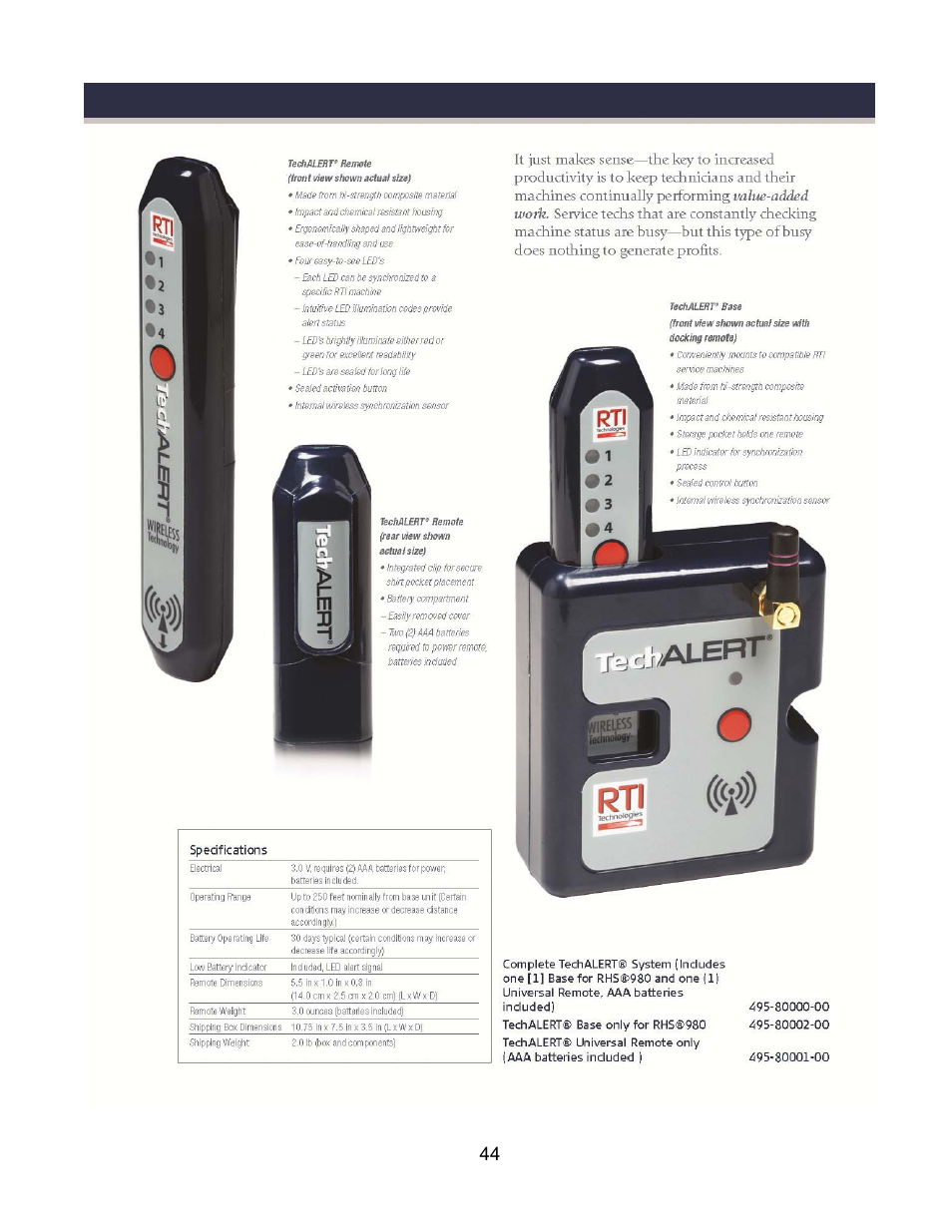 MAHLE RTI RHS980C User Manual | Page 45 / 45