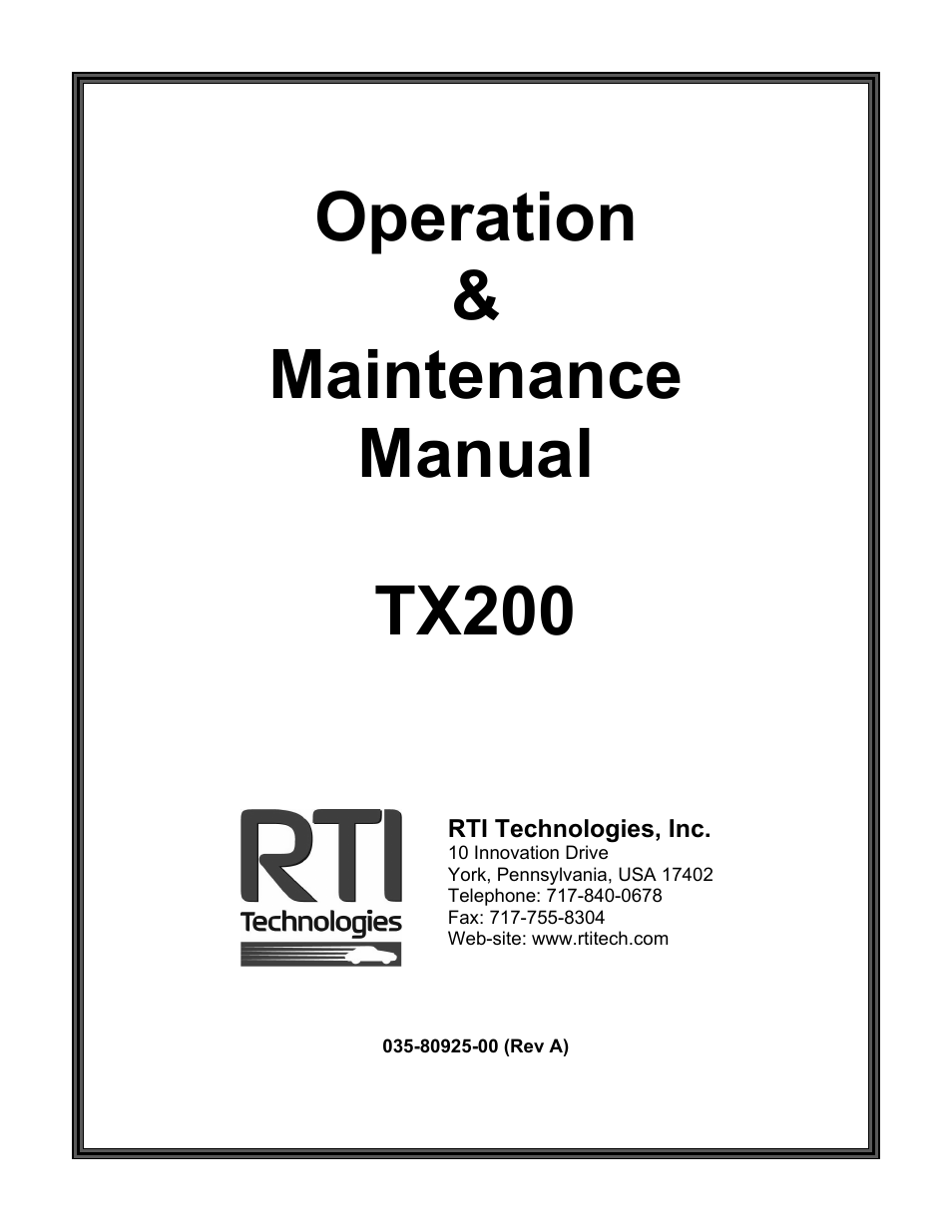 MAHLE RTI TX200 User Manual | 17 pages
