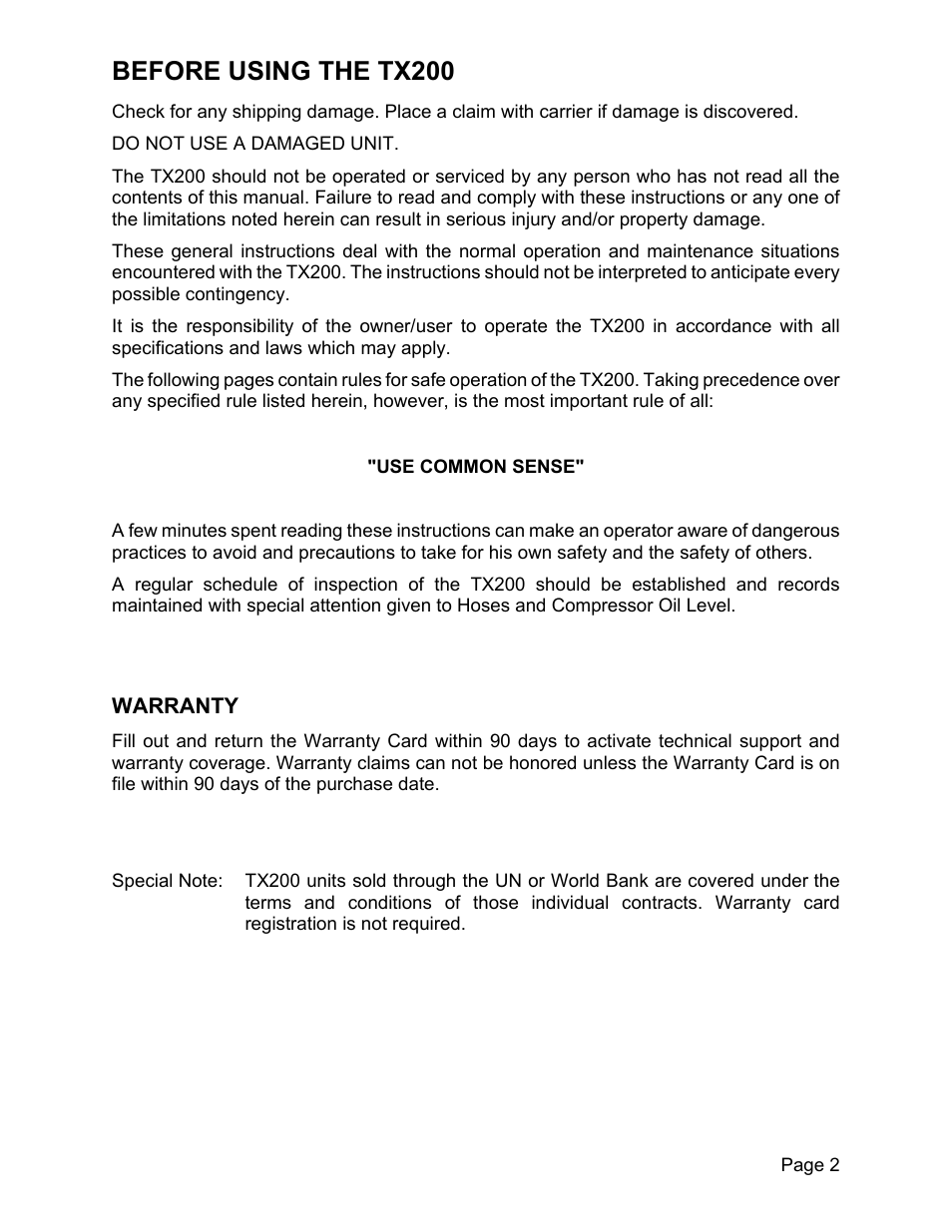 Before using the tx200 | MAHLE RTI TX200 User Manual | Page 3 / 17