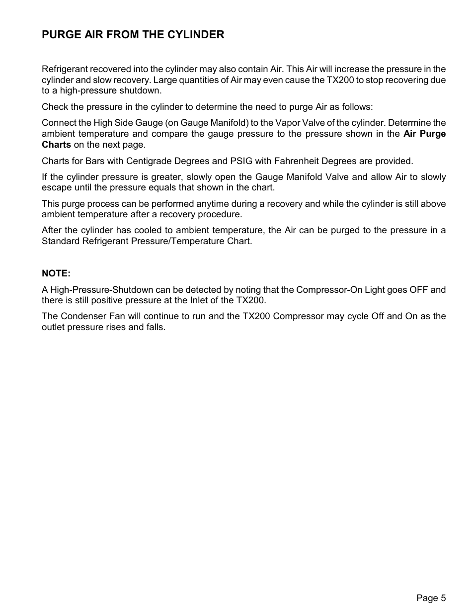 Purge air from the cylinder | MAHLE RTI TX200 User Manual | Page 6 / 12