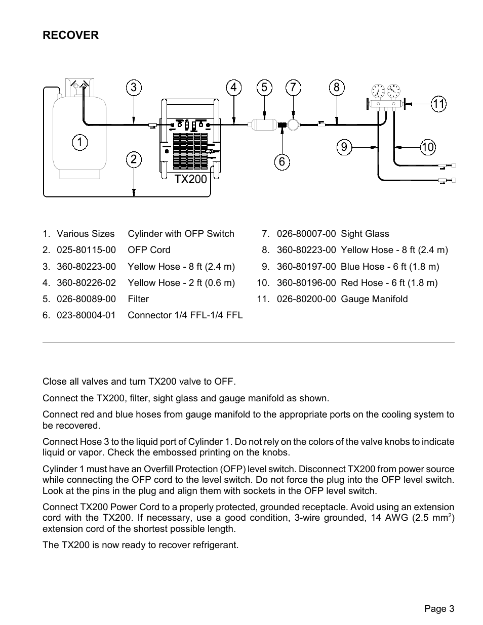 Recover | MAHLE RTI TX200 User Manual | Page 4 / 11