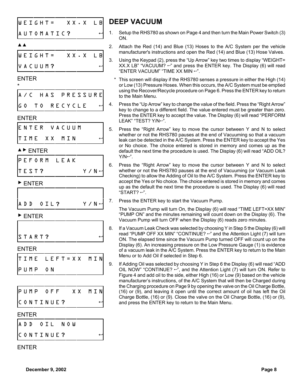 MAHLE RTI RHS780 User Manual | Page 9 / 18