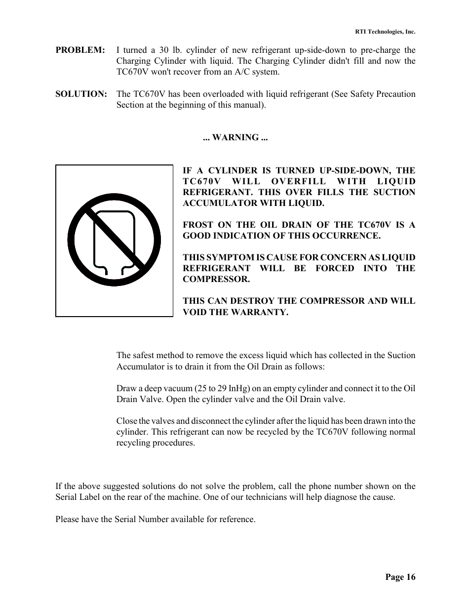 MAHLE RTI TC670V User Manual | Page 17 / 20