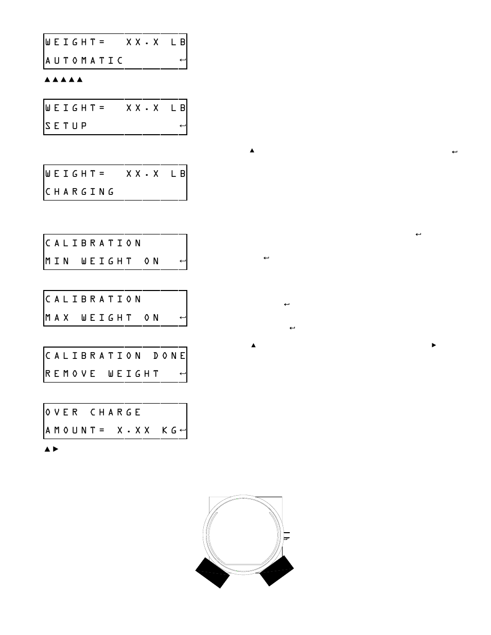 Calibrate weight scale, Calibration weights cylinder charge rear | MAHLE RTI RHS730 (Rev A) User Manual | Page 16 / 20