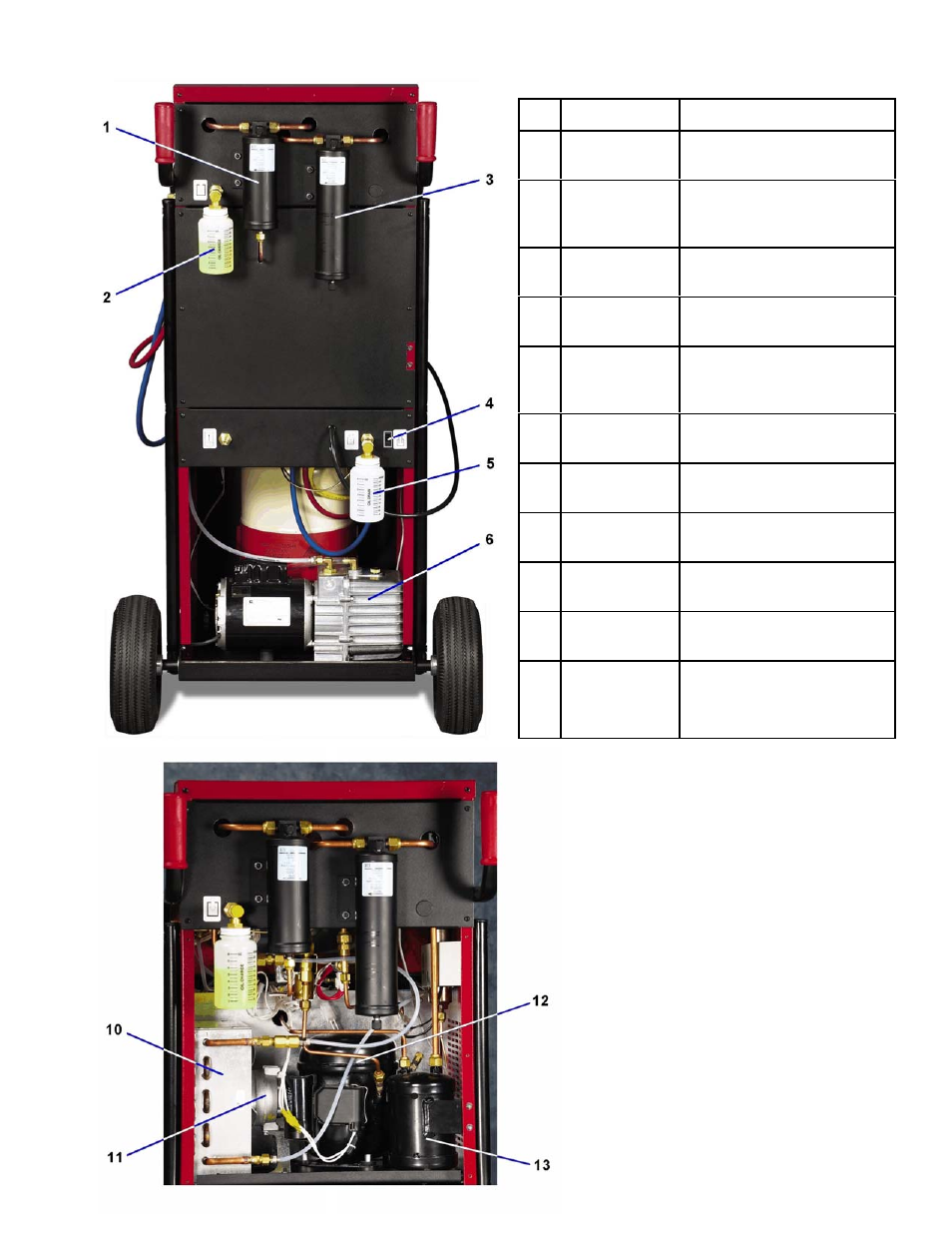 Parts identification - rear view, Rear view - cover off | MAHLE RTI RHS730 (Rev A) User Manual | Page 19 / 20