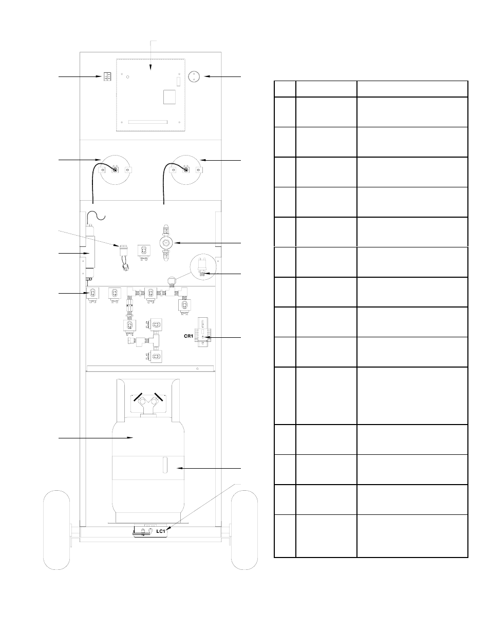 Parts identification - front view | MAHLE RTI RHS730E User Manual | Page 18 / 20