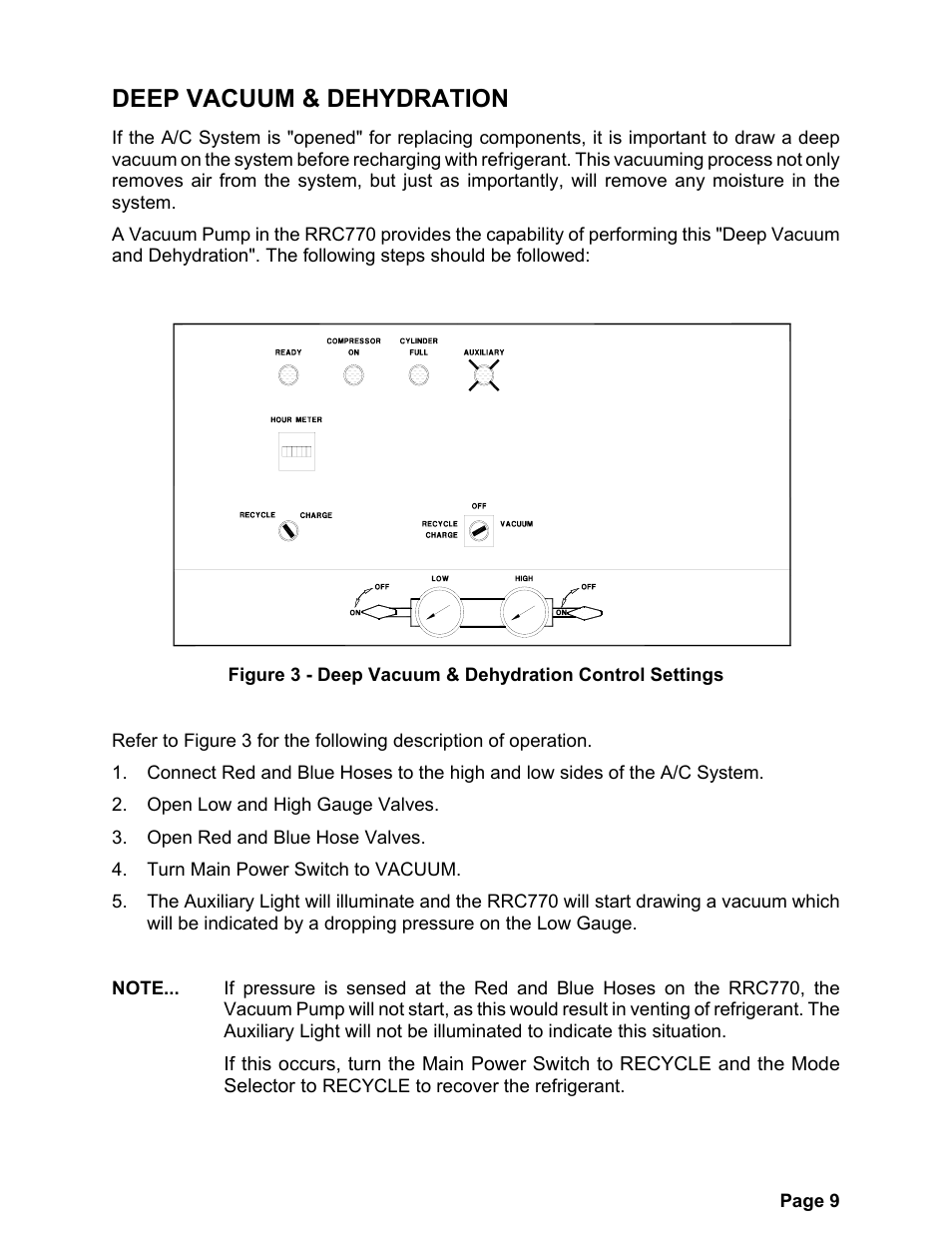 Deep vacuum & dehydration | MAHLE RTI RRC770A User Manual | Page 12 / 21