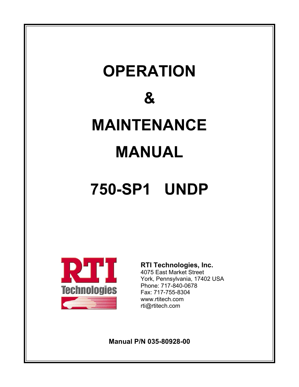 MAHLE RTI RRC750-SP1 User Manual | 12 pages