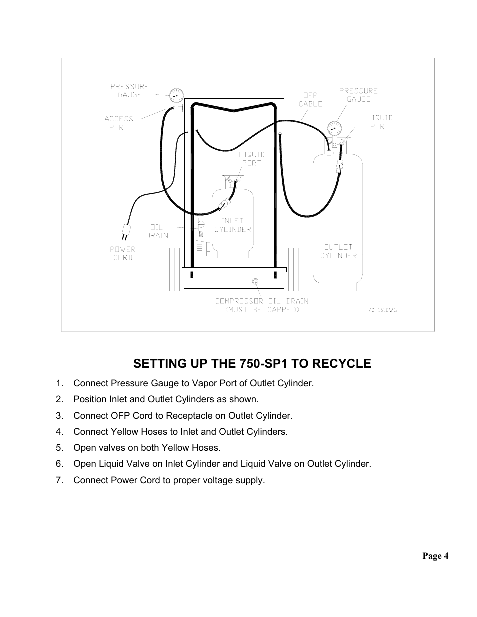 Setting up the 750-sp1 to recycle | MAHLE RTI RRC750-SP1 User Manual | Page 5 / 12