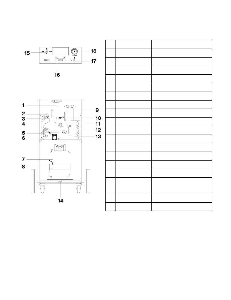 Parts list - ac860 | MAHLE RTI Matco AC860 User Manual | Page 12 / 13