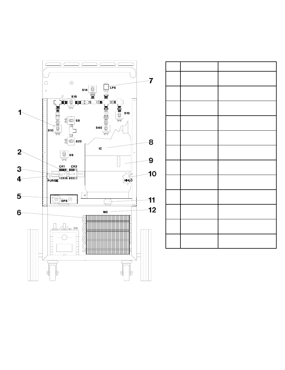 Parts identification rear view | MAHLE RTI Matco AC880 User Manual | Page 16 / 19