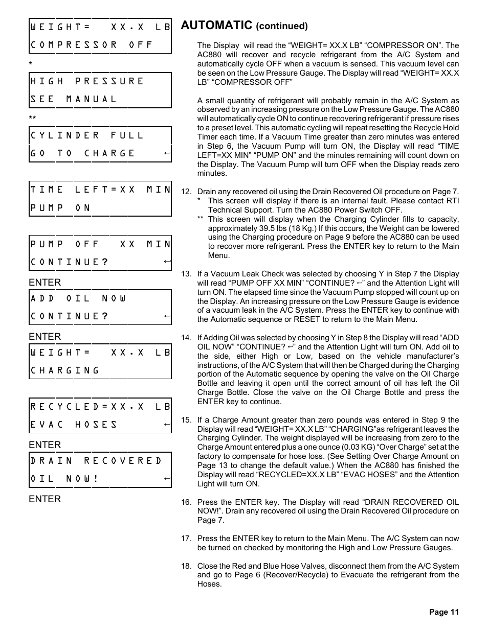 MAHLE RTI Matco AC880 User Manual | Page 12 / 18