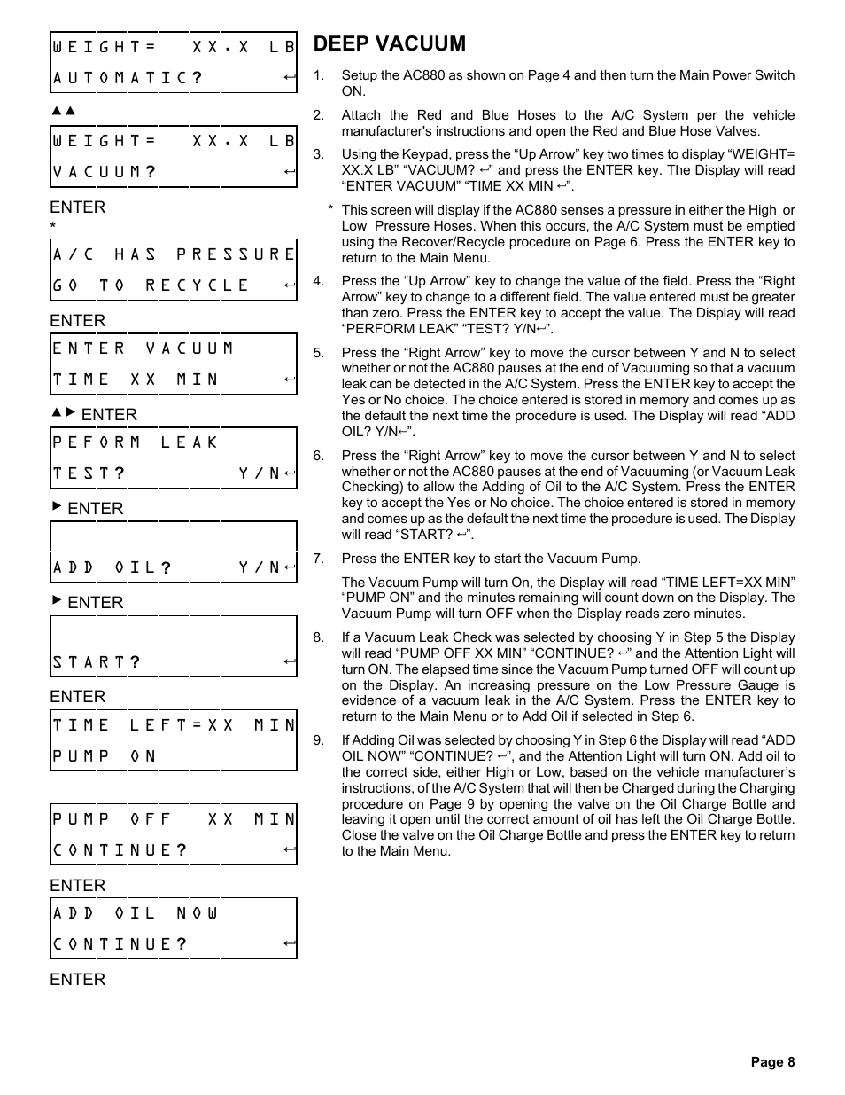 MAHLE RTI Matco AC880 User Manual | Page 9 / 18